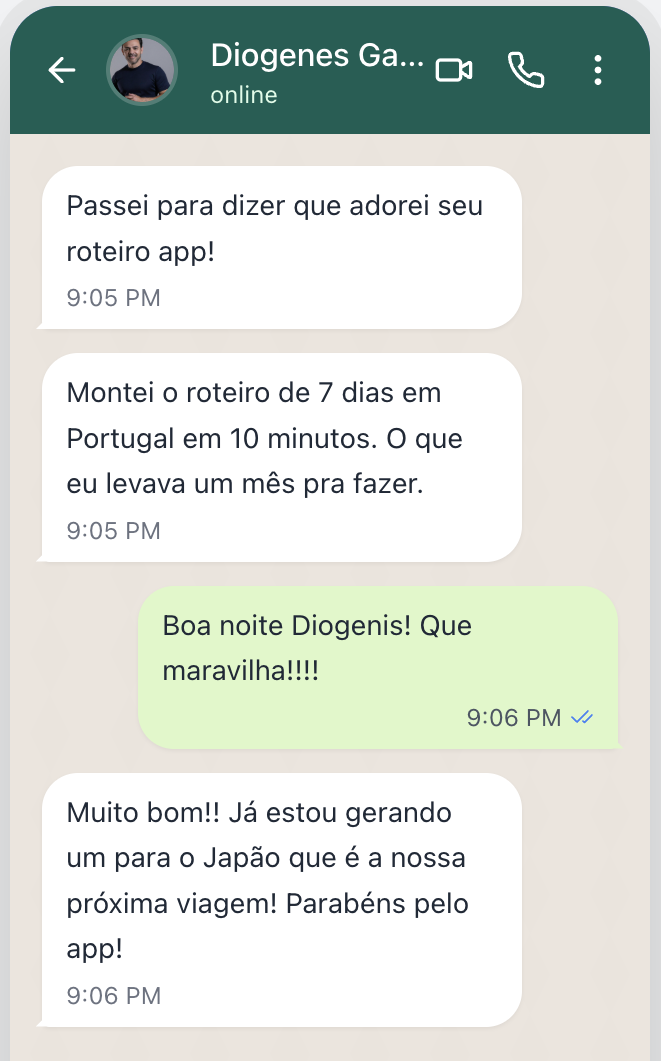 Depoimento de Rose no WhatsApp
