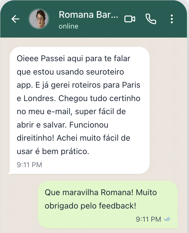 Depoimento de Priscilla no WhatsApp