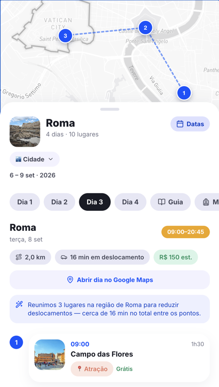 Mapa e navegação